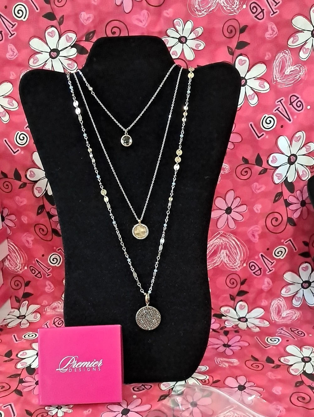 Premier Designs Meg Multi-Strand Necklace Silver & Gold Tone